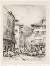 Rue des Gras à Clermont, Voyages pittoresques et romantiques dans l'ancienne France, Engelmann, G., Godefroy, 1788-1839, Nodier