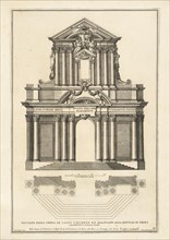 Facciata della Chiesa de Santi Vincenzo et Anastasio alla fontana di Trevi, Stvdio d'architettvra civile sopra gli ornamenti