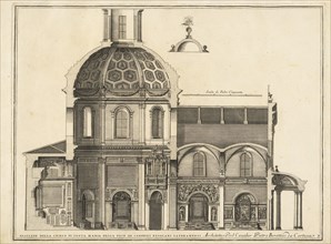 Spaccato della Chiesa di Santa Maria della Pace de Canonici Regolari Lateranensi, Stvdio d'architettvra civile sopra