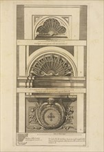 Details of three niche decorations in the Chiesa di San Carlo alle Quattro Fontane, Stvdio d'architettvra civile sopra