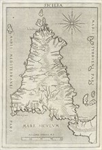 Map of Sicily, Sicilia et magna Graecia, siue, Historiae vrbium et populorum Graeciae ex antiquis nomismatibus liber primus