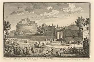 Porta Castello, Delle magnificenze di Roma antica e moderna, Vasi, Giuseppe, 1710-1782, Engraving, 1747-1761