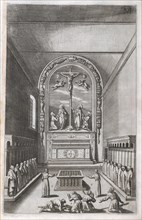 Leaf M: Interior of Chiesa della Sacra Stimate, Descrizione del sacro monte della Vernia, Ligozzi, Jacopo, 1547-1626, Moroni