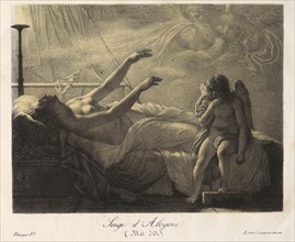 Songe d'Alcyone, Mét. d'Ov., Béranger, Antoine, 1785-1867, Constans, Charles-Louis, Lithography, 1822