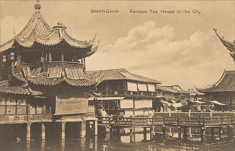 Shanghai, famous tea house in the city, Cities and sites postcard collection, Unknown, ca. 1890