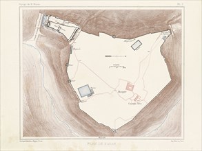 Plan de karak, Voyage d'exploration à la mer Morte, à Petra, et sur la rive gauche du Jourdain, Albert, Honoré Paul Joseph d