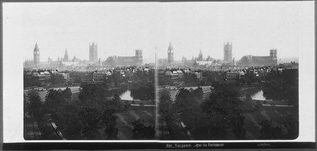 Londres, Vue panoramique du parlement, Londres, Nekes collection of optical devices, prints and games