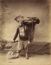 Fruit vendor, orientalist photography, Berggren, Guillaume, ca. 1870