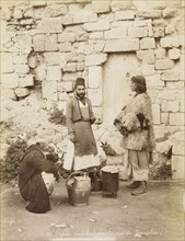 Cafetier ambulant dans les rues de Jérusalem, orientalist photography, Bonfils, Félix, 1831-1885, 1880s