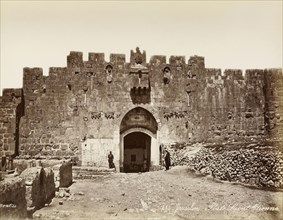 Jérusalem, porte Saint-Étienne, orientalist photography, Bonfils, Félix, 1831-1885, 1880s