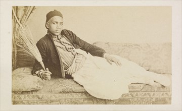 Domestique paresseux, recto, orientalist photography, Hammerschmidt, W., 1860