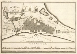 Plan de la ville du Callao, Relation du voyage de la mer du Sud aux cotes du Chili, du Perou, et du Bresil