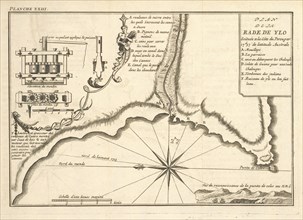 Plan de la rade de Ylo, Relation du voyage de la mer du Sud aux cotes du Chili, du Perou, et du Bresil, fait pendant les années