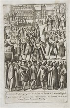 Ciarlatani in Piazza di S. Marco, Habiti d'hvomeni et donne venetiane, Franco, Giacomo, 1550-1620, Engraving, black-and-white