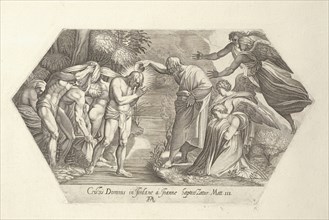 Christ's baptism, La Sacra Genesi, Villamena, Francesco, 1626