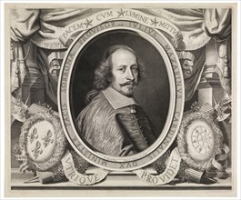 Iulius Mazarinus cardinalis dux minister pacis Sorbonae provisor, Nanteuil, Robert, 1623-1678, Engraving, black-and-white, 1660