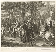 Alexander and Porus, Battles of Alexander, Audran, Gérard, 1640-1703, Le Brun, Charles, 1619-1690, Etching, engraving