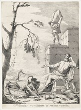 Vanitas vanitatum et omnia vanitas, Ehinger, Gabriel, Etching, engraving, black-and-white, ca. 1680