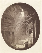 Interior of an antique building, Robert, Hubert, 1733-1808, Saint Non, Jean Claude Richard de, 1727-1791, Aquatint, etching