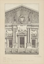 Decoration of the facade of San Lorenzo, Florence, Collection of festival prints, 1530-1887, Bartoli, Pietro Santi, 1635-1700