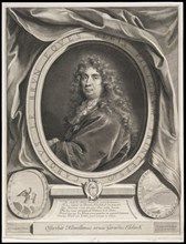 Carolus Le Brun eques regis pictorum princeps, Edelinck, Gérard, 1640-1707, Largillierre, Nicolas de, 1656-1746, Engraving
