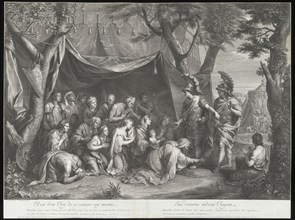 Tent of Darius, Battles of Alexander, Edelinck, Gérard, 1640-1707, Le Brun, Charles, 1619-1690, Etching, engraving