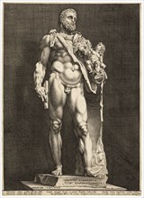 Hercvles Alexikakos: in script. Roman. Cömodvs Imperator, Adolfsz., Harmen, Goltzius, Hendrik, 1558-1617, Engraving, 1617