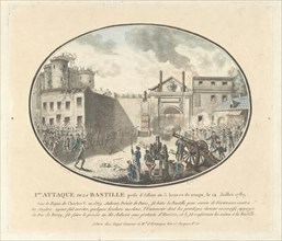 I.ere attaque de la Bastille prise d'assaut en 3. heures de temps, le 14. juillet 1789, Prints of the French Revolution, Guyot