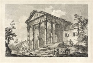 Vue d'un Temple de Pola en Istrie, Les ruines des plus beaux monuments de la Grece: ouvrage divisé en deux parties