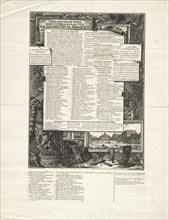 Catalogo delle opere date finora alla lvce, Piranesi, Giovanni Battista, 1720-1778, Etching, 1775