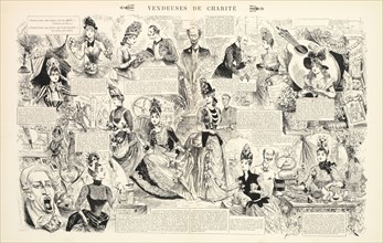 Vendeuses de charité, Baudouin, Armand, Marcelin, Emile, 1825-1887, Michelet, Photomechanical process, 1885