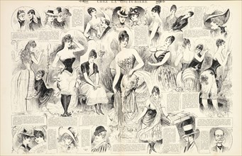 Chez la couturière, Baudouin, Armand, Marcelin, Emile, 1825-1887, Yves et Barret, Photomechanical process, 1885