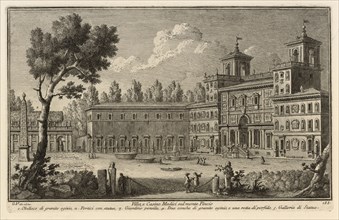 Villa, e Casino Medici sul monte Pincio, Delle magnificenze di Roma antica e moderna, Vasi, Giuseppe, 1710-1782, Engraving