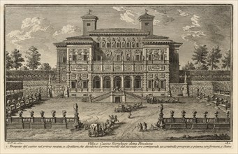 Villa, e Casino Borghese detta Pinciana, Delle magnificenze di Roma antica e moderna, Vasi, Giuseppe, 1710-1782, Engraving