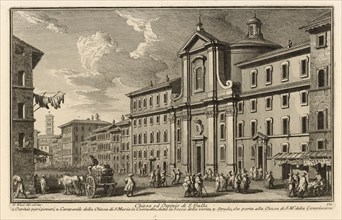 Chiesa ed Ospizio di S. Galla, Delle magnificenze di Roma antica e moderna, Vasi, Giuseppe, 1710-1782, Engraving, between 1747