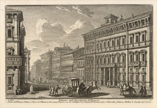 Palazzo dell' Accademia di Francia, Delle magnificenze di Roma antica e moderna, Vasi, Giuseppe, 1710-1782, Engraving
