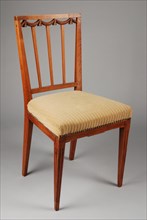Eggshade Louis Seize chair, chair furniture furniture interior design wood elmwood velvet, Three bars in the back above garlands