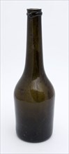 Cylindrical bottle, long neck model, bottle holder soil find glass, free blown and shaped glass application Cylindrical bottle