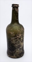 Cylindrical wine bottle, wine bottle bottle holder soil find glass, hand-blown glass application Cylindrical (wine) bottle