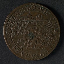 Count on the victory of Prince Maurits at Turnhout, jeton utility medal penny exchange buyer, Dutch troops chase fleeing army