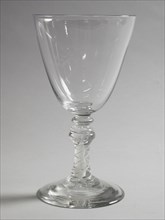 Engraver: L. Adams, Goblet, jar with dot engraving of Venus and Amor, wine glass drinking glass drinking utensils tableware