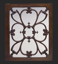 Wooden skylight with carved stylized flower, complete with glass, cutting window surface light wood carving sculpture sculpture