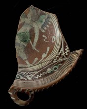 Fragment Werra bowl with ears, mirror effect winged angel and year, bowl bowl container holder earth discovery ceramic
