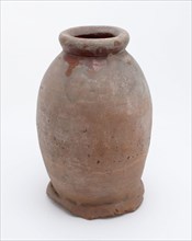 Earthenware pot on stand, baluster shape, used in the sugar industry, sugar pot pot holder soil find ceramic earthenware glaze