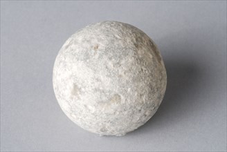 Stone sphere, marble of gray natural stone, marble toy relaxant soil find natural stone stone 3.5 ground archeology import child