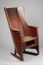 Elm wooded rocking chair, rocking chair seat furniture furniture interior design wood elm paint, Under the seat space for drawer