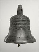 Gerrit Bakker, Bronze hatch bell with iron clapper, bell clock clock sound brass bronze, molded Inside the clock clapper Three