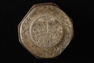 design: Romeyn de Hooghe, Stamp (set) for medals from the vroedschap van Rotterdam in 1689, stamp of stamp steel, bas relief