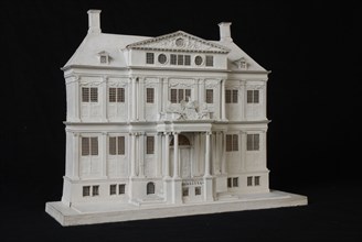 Model of frontage Schielandshuis on wooden base plate, building model model cardboard paint wood, base plate) Schielandshuis