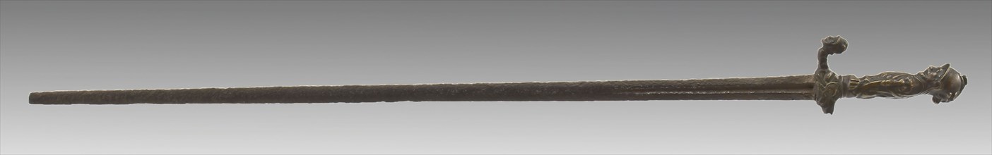 Dutch ornamental dances with cast bronze hilt, jewel sword sword weapon weapon soil find wrought iron bronze metal total, h 2.5